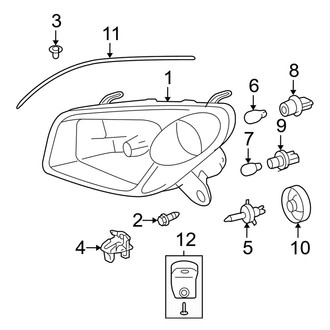 Toyota OE - Front Lamps - Headlamp Components (Gas)