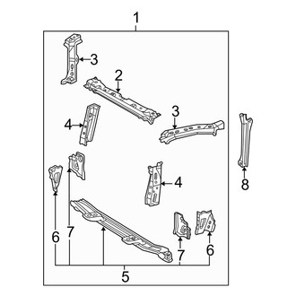Toyota OE - Radiator Support (Gas)