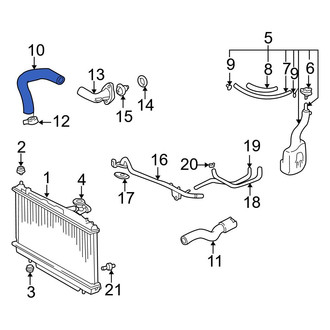 Toyota OE - Upper Radiator Coolant Hose