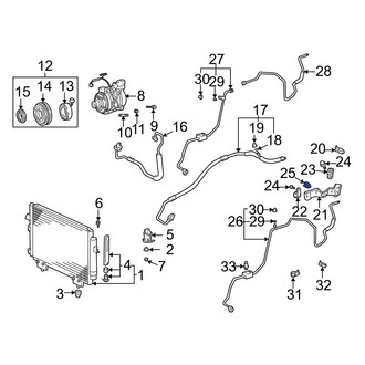 Toyota OE - Front A/C Refrigerant Line Clamp