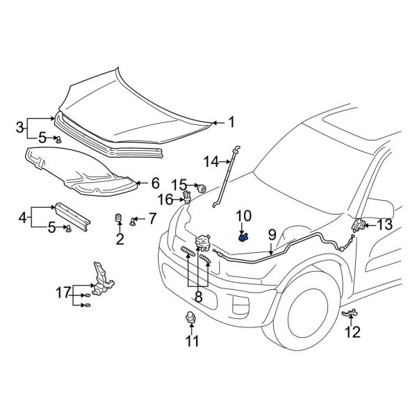 Hood Release Cable Clamp