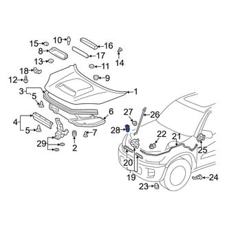 Toyota OE - Hood Prop Rod Retainer
