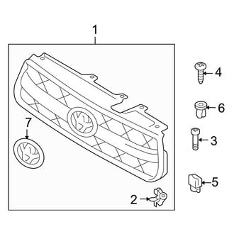 Toyota OE - Hood & Grille - Grille & Components (Gas)