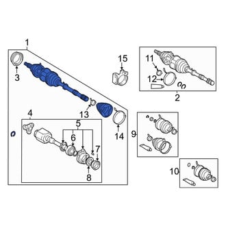 Toyota OE - Rear Left CV Axle Assembly