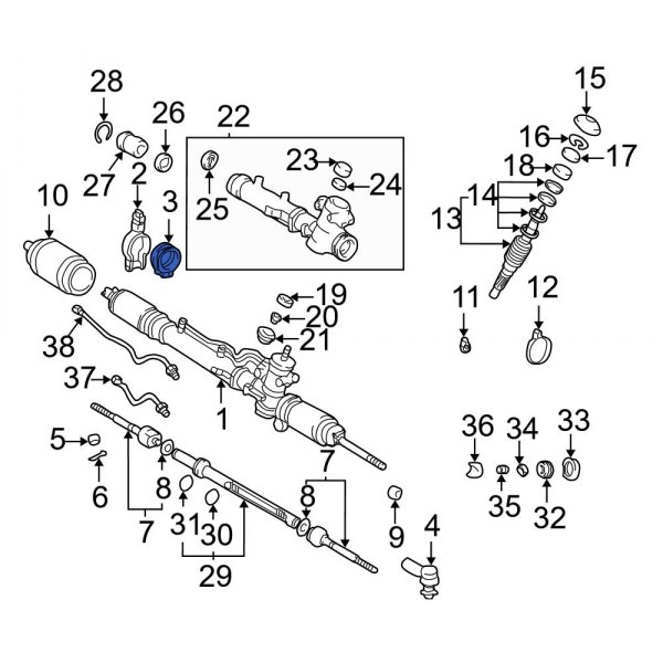 Rack and Pinion Mount Bushing