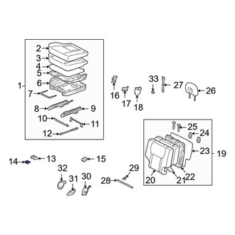 Toyota OE - Front Right Inner Seat Track Cover