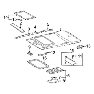 Toyota OE - Roof - Interior Trim (With Sunroof), (Gas)