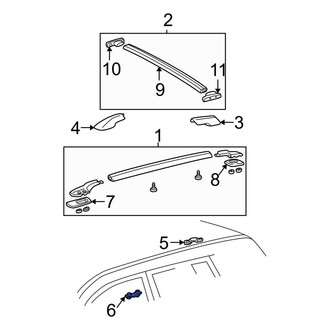 Toyota OE - Rear Roof Panel Bracket