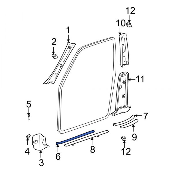 Liftgate Trim Scuff Plate