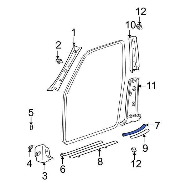 Liftgate Trim Scuff Plate