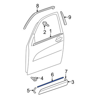 Toyota OE - Center Door Molding Seal