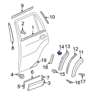 Toyota OE - Front Wheel Arch Molding Clip
