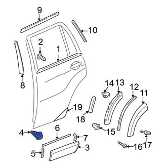 Toyota OE - Door Molding Clip