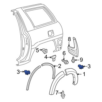 Toyota OE - Rear Wheel Arch Molding Clip