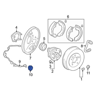 Toyota OE - Rear Left ABS Wheel Speed Sensor