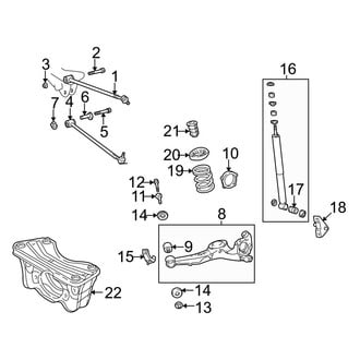 Toyota OE - Rear Suspension - Suspension Components (AWD Gas)