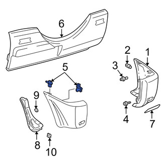 Toyota OE - Inner Bumper Corner Cover Bracket