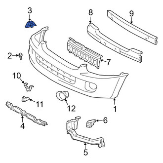 Toyota OE - Front Bumper Cover Support Rail
