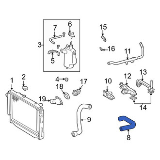 Toyota OE - Upper Radiator Coolant Hose