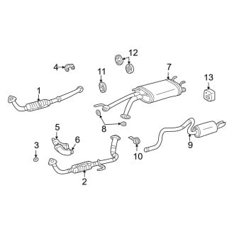 2004 Toyota Sequoia OEM Exhaust Parts - Systems, Tips | CARiD