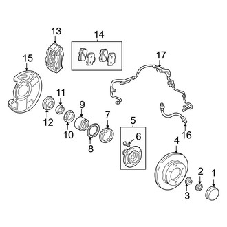 Toyota OE - Front Suspension - Brake Components (4WD)