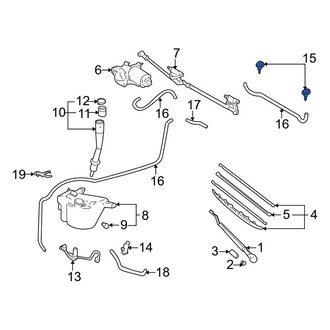 Toyota OE - Front Windshield Washer Nozzle