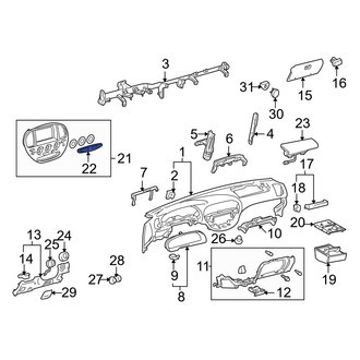 Toyota OE - Center Instrument Panel Bezel