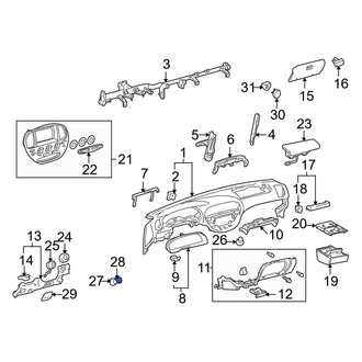 Toyota OE - Instrument Panel Knee Bolster Cap