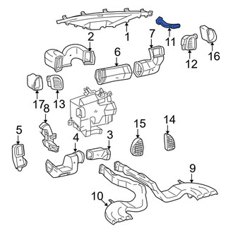 Toyota OE - Front Outer Instrument Panel Air Duct