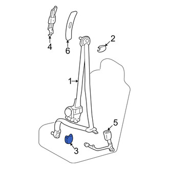 Toyota OE - Front Seat Belt Retractor Cover
