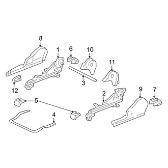 Toyota OE - Seats & Tracks - Tracks & Components (Front Seat, Manual, Passenger Side)