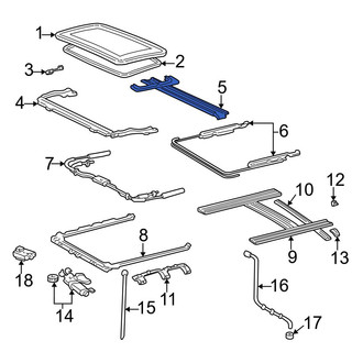 Toyota OE - Rear Sunroof Drip Rail