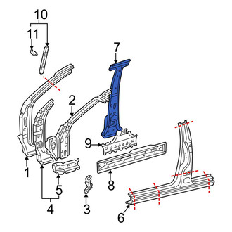 Toyota OE - Left Inner Body B-Pillar