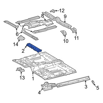 Toyota OE - Front Right Floor Pan Crossmember