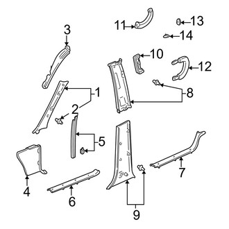 Toyota OE - Pillars, Rocker & Floor - Interior Trim