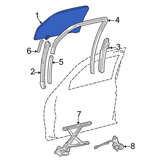 Toyota OE - Front Right Door Glass
