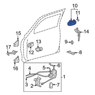 Toyota OE - Front Right Outer Exterior Door Handle