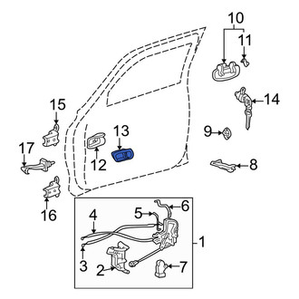 Toyota OE - Front Left Interior Door Handle Trim