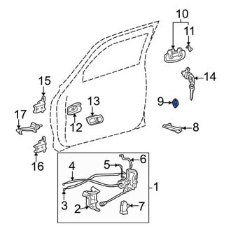 Toyota OE - Rear Door Lock Striker Plate