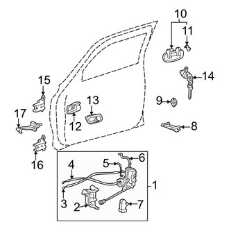 Toyota OE - Front Door - Lock & Hardware