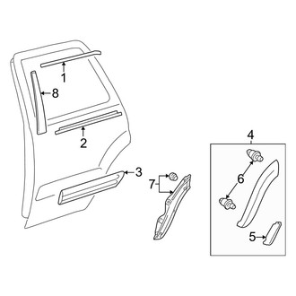 Toyota OE - Rear Door - Exterior Trim