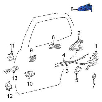 Toyota OE - Rear Left Inner Interior Door Handle