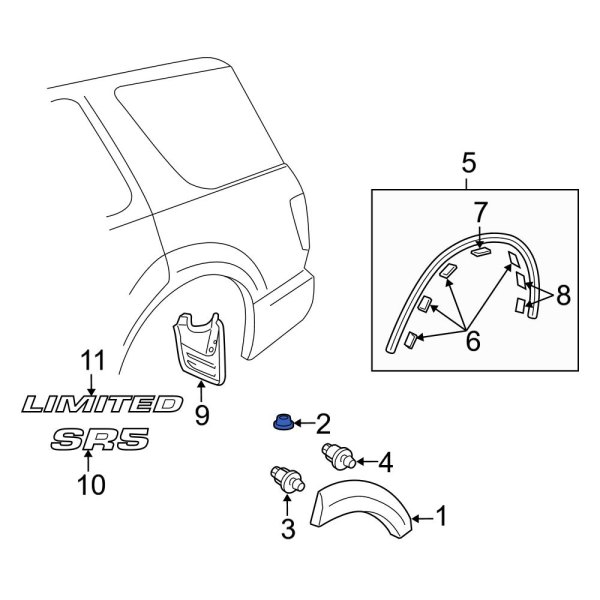 Wheel Arch Flare Nut