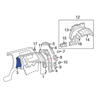 Toyota OE - Left Body C-Pillar Reinforcement