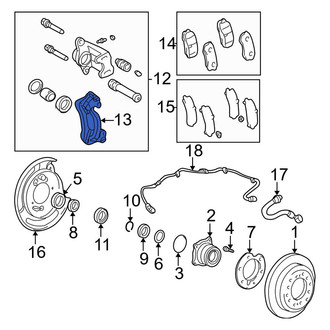 Toyota OE - Rear Left Disc Brake Caliper Bracket