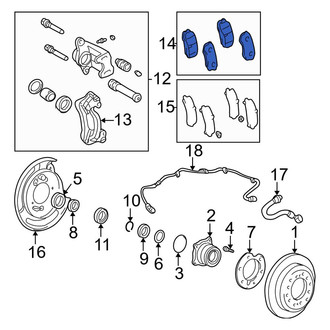 Toyota OE - Rear Disc Brake Pad Set