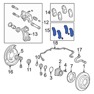 Toyota OE - Rear Disc Brake Pad Shim Kit
