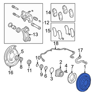 Toyota OE - Rear Disc Brake Rotor