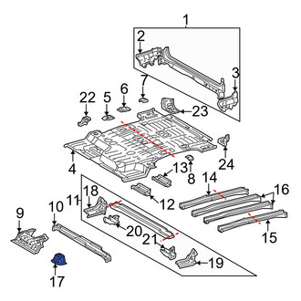 Toyota OE - Rear Right Floor Pan Reinforcement