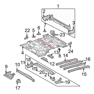Toyota OE - Rear Left Floor Pan Reinforcement